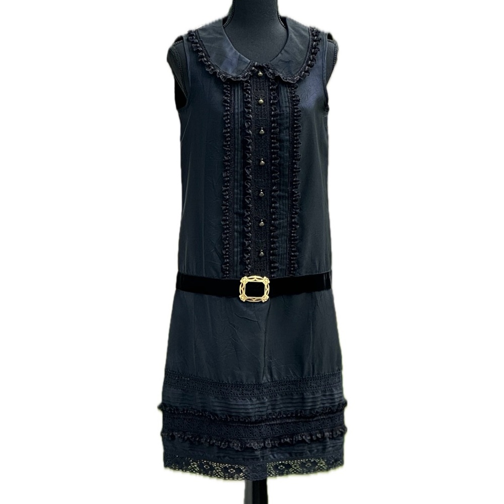 Vintage Fall 2006 Anna Sui Sleeveless Dress w/Peter-pan collar